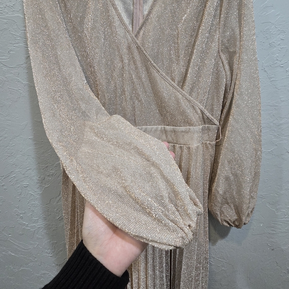 Shein Rose Gold 1XL Nwot Stunning Dress - Picture 3 of 8